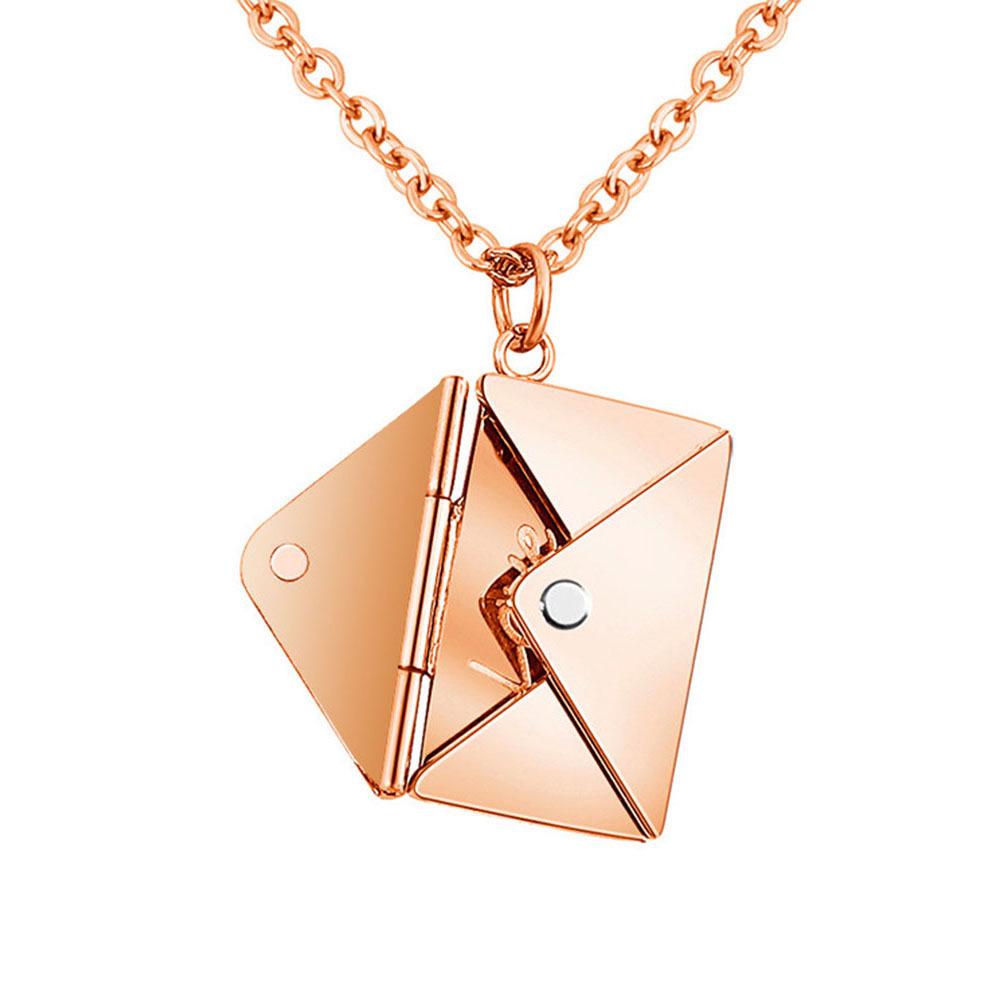 Meise Jewelry Literary English Letter Card Necklace In Stainless and Titanium Steel