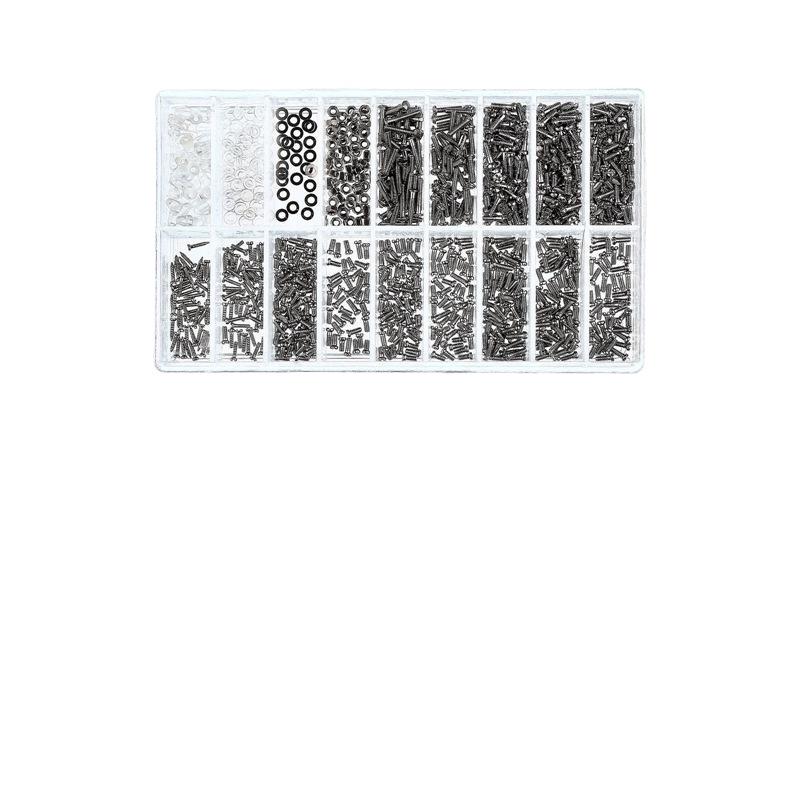 18-in-1 Glasses Repair Screw Kit | Precision Nose Pads, Spacer Caps & Frameless Screws For Eyeglass Adjustments & Maint