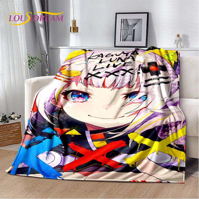 Gawr Gura Hololive Cute Anime Soft Plush Blanket,Flannel Blanket Throw Blanket for Living Room Bedroom Bed Sofa Picnic Cover Kid