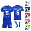 Ensemble de Maillots de Football pour Homme Séchage Rapide Uniformes Athlétiques avec Short et Chaussettes pour l'Entraînement et la Compétition