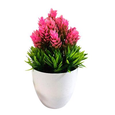 Simulation Plant Potted Podocarpus Pine Small Bonsai Fake Flower Garden Decor