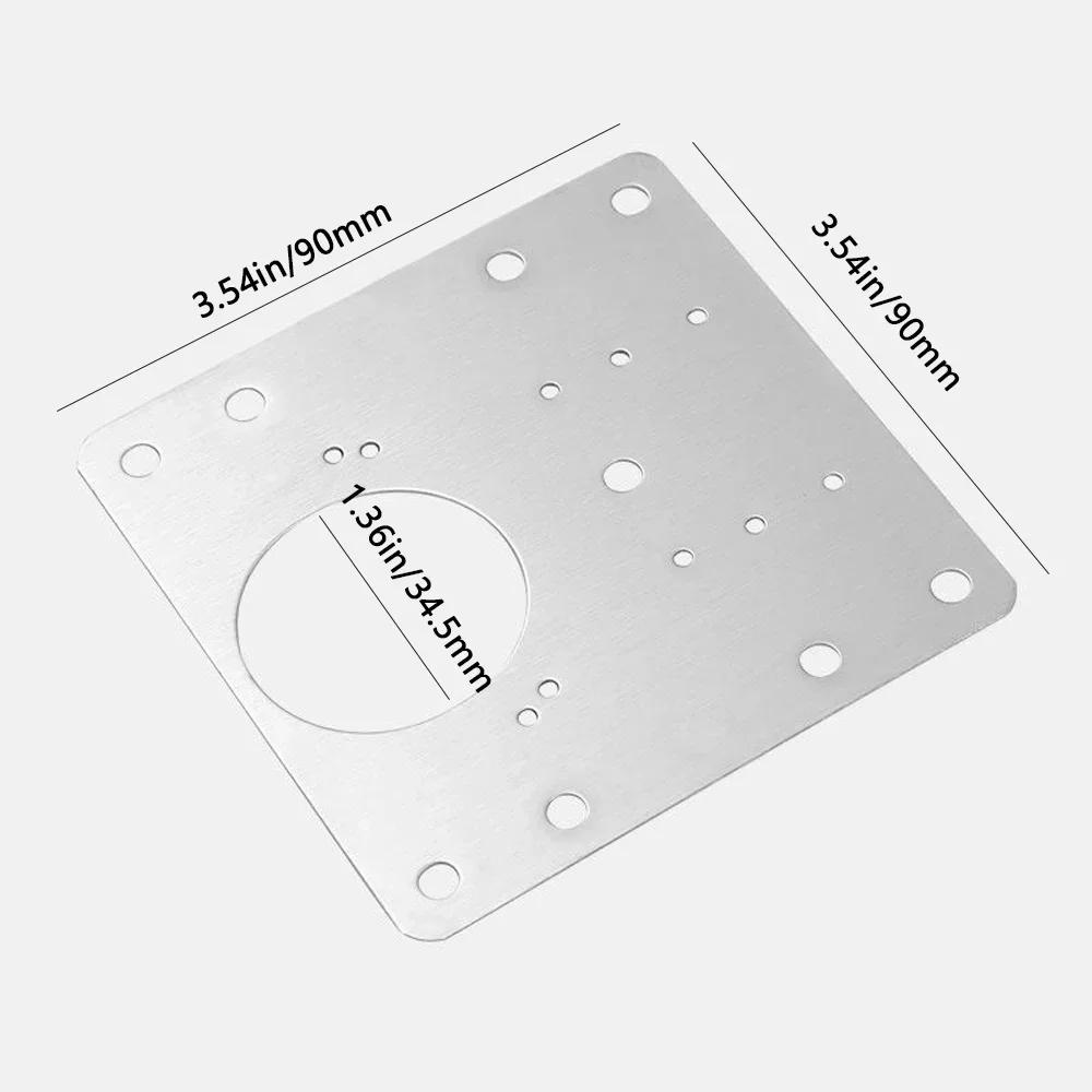 4-piece cabinet hinge repair panel, kitchen hinge repair panel kit including fixing screws, protective wooden doors, furniture