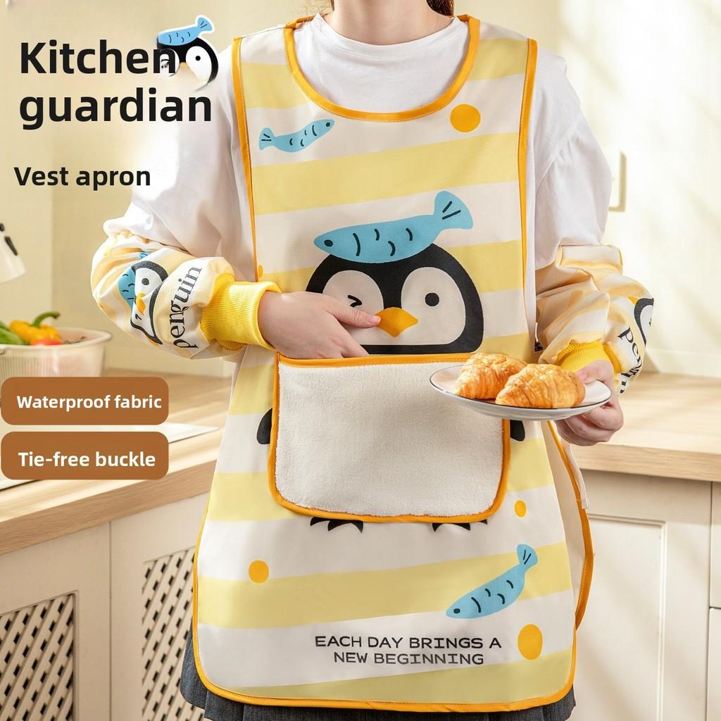 Panda Waterproof Apron Sleeve For Kitchen Cooking And Home Use