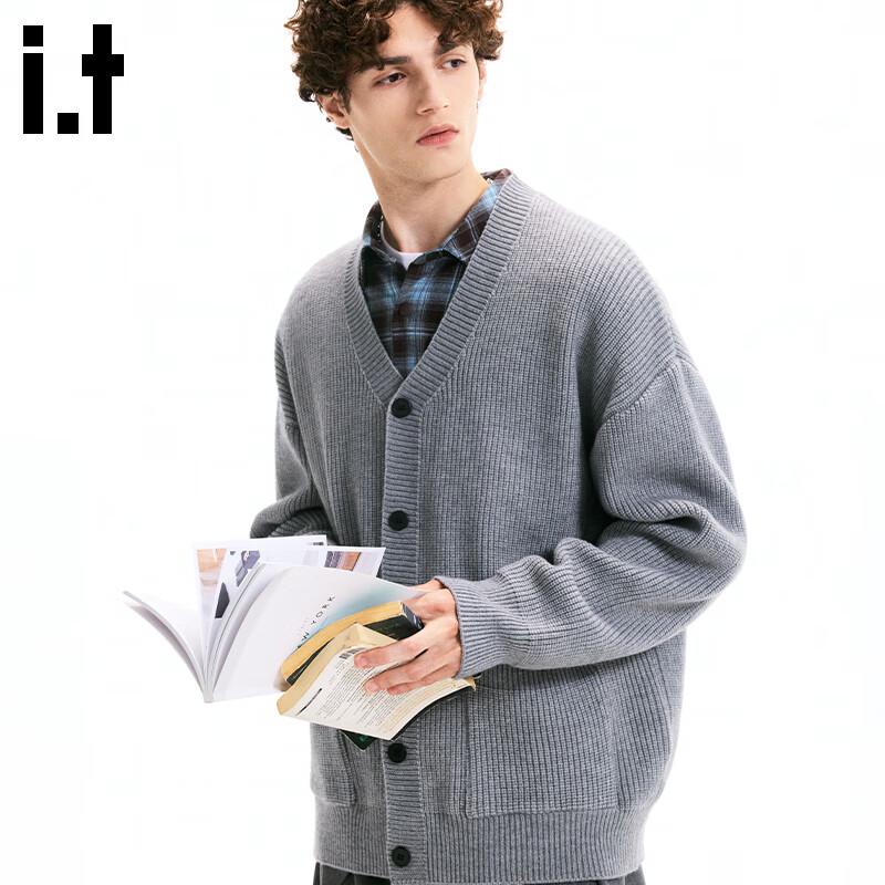 Fingercroxxit Unisex Locker geschnittene V-Ausschnitt Strickjacke