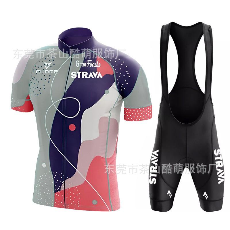 Men Women Cycling Jersey Set Short Sleeve Bike Outfit Breathable Riding Apparel Road Teams