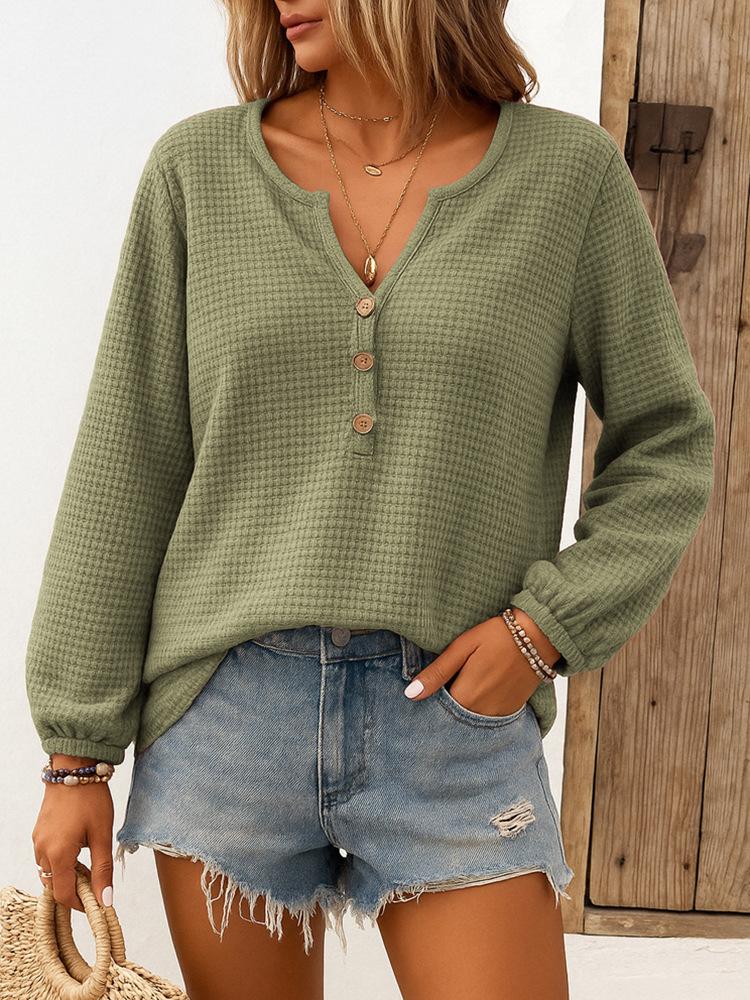 Casual V-Neck Drawstring Long Sleeve Loose Pullover Mesh Fabric Multi-Coloured Womens Sweatshirt Trendy Style Comfortable for Daily Outfits