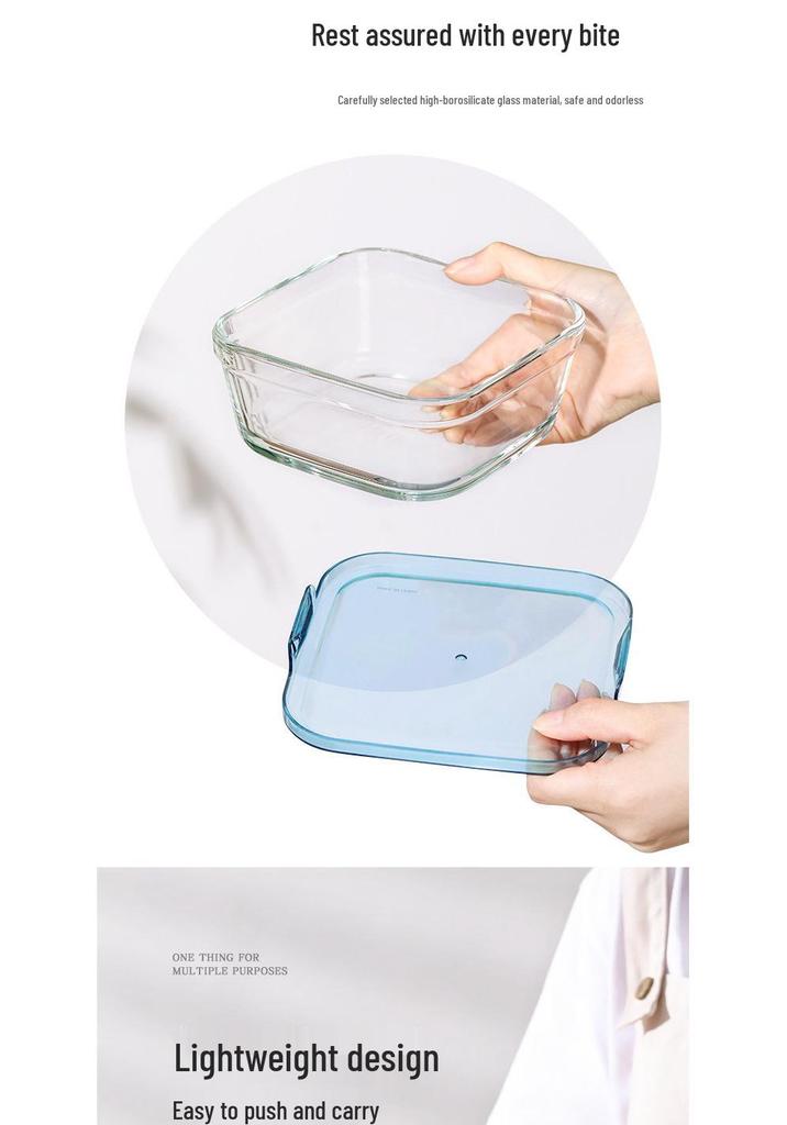 Microwaveable Glass Lunch Bento Box - Salad & Fresh Storage Container