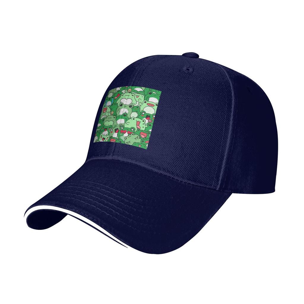 Crowded cute Frog Pattern Cap Casual Baseball Caps Adjustable Hat Hip Hop Summer Unisex Baseball Hats Customizable