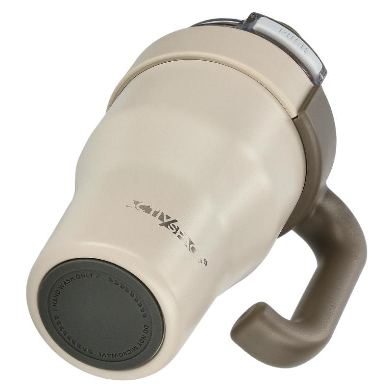 Thermal Mug With Straw & Handle, Leakproof, For Coffee & Tea