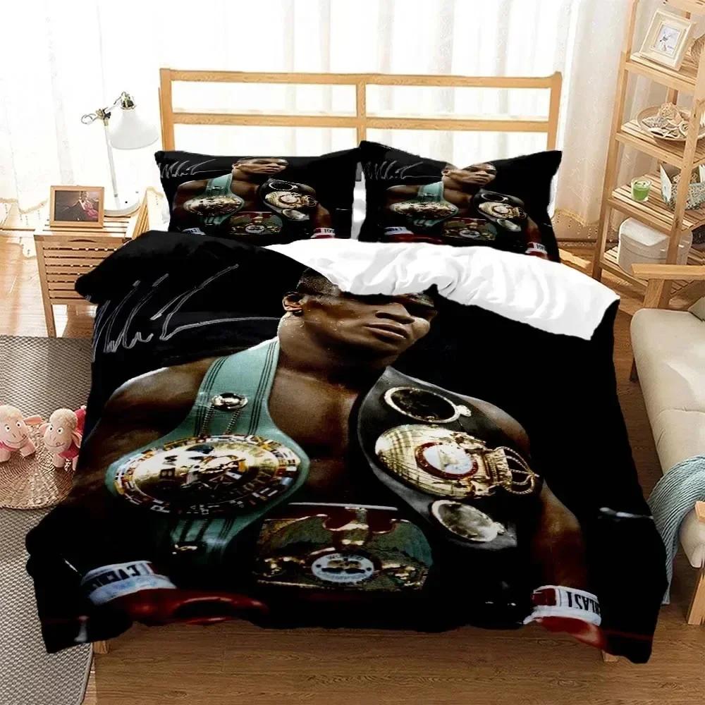 Boxing Champion Mike Tyson 3D Cartoon Printed Bedding Queen Bedding Set Customized King Size Bedding Set Soft and Comfortable