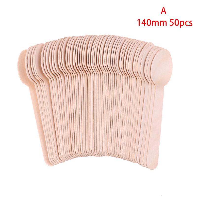 

50Pcs 14Cm Disposable Wooden Spoon Fork Set For Party Wedding Cake Tasting Batch Practical Tableware Party Peripherals A