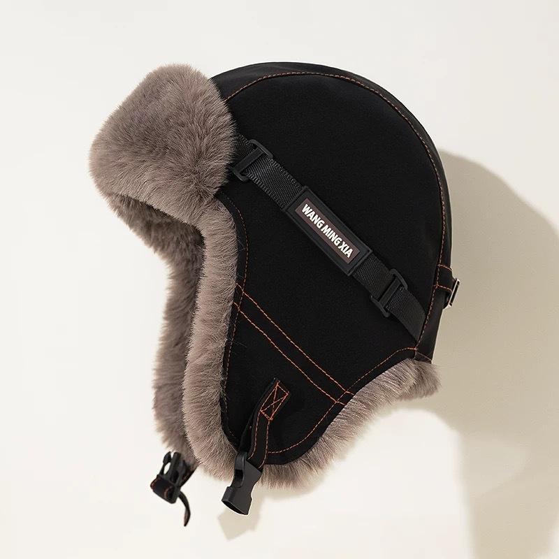 Thunderbolt Hat Men and Women Winter Padded Thickened Ear Protection Cap Cycling Outdoor Ski Ins Warm Cold Cotton Cap