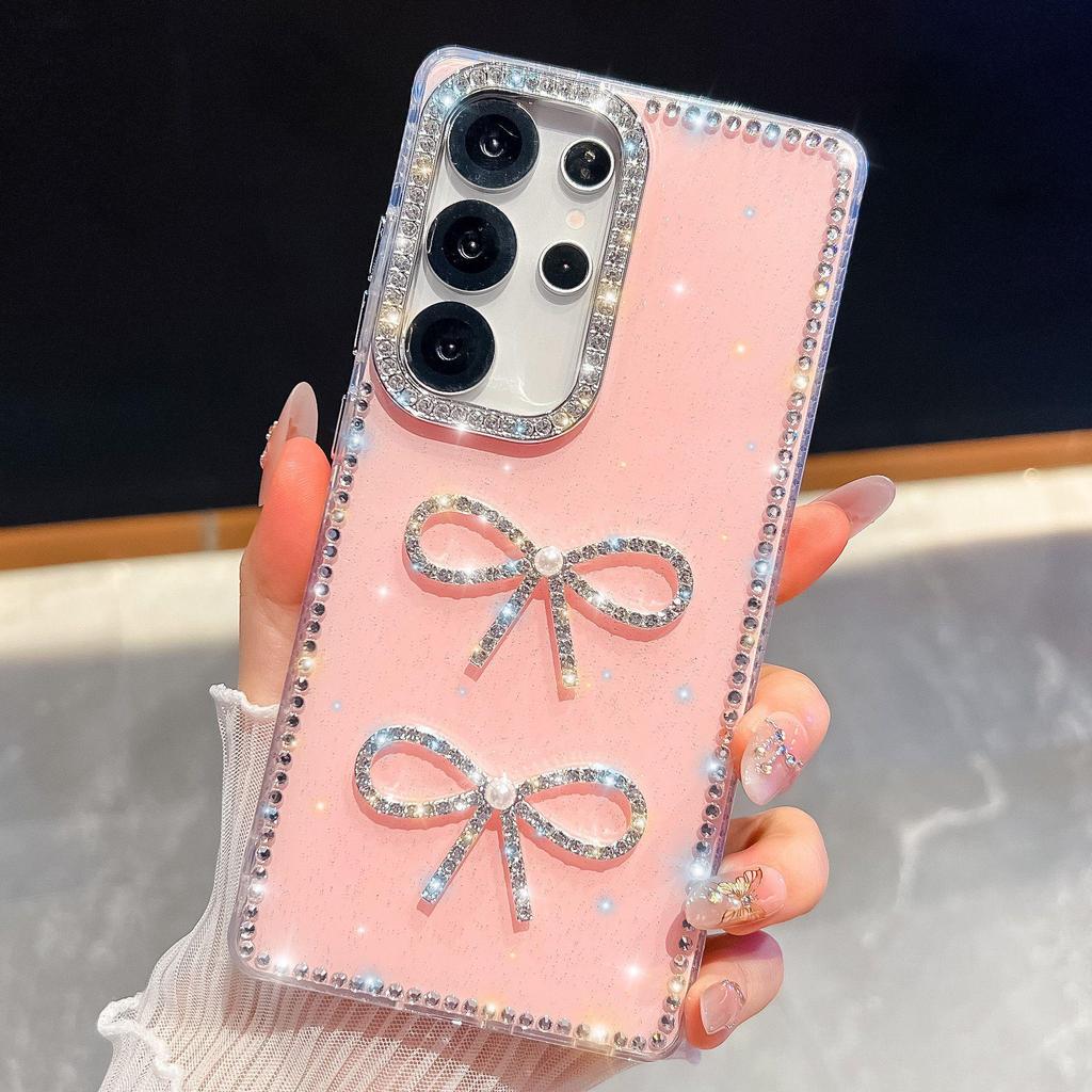 Rhinestone Samsung S26 Ultra Bowknot Glitter Protective Case, Drop-proof Luxury Design
