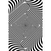Stampe Poster con Illusioni Ottiche Astratte Per Soggiorno Decorazioni per la Casa Bianco e Nero Trippy Psichedelico Pittura su Tela Arte da Parete