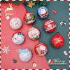 10pcs 7cm Christmas Ball Candy Box Christmas Tree Pendant Tinplate Children Spherical Gift Iron Box New Year Decoration Xmas Eve