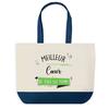 Tote Bag - PLANETEE - Best Heart of All Time - Blue Background - Cotton 40x45 Cm - Large Size