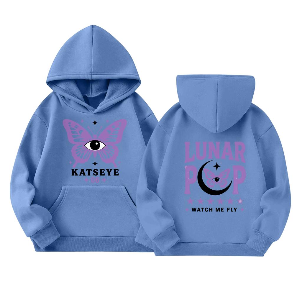 Kids Long Sleeve Pullover Hoodie with Letter Print and Front Pocket, Loose Fit Casual Sweatshirt for Boys and Girls