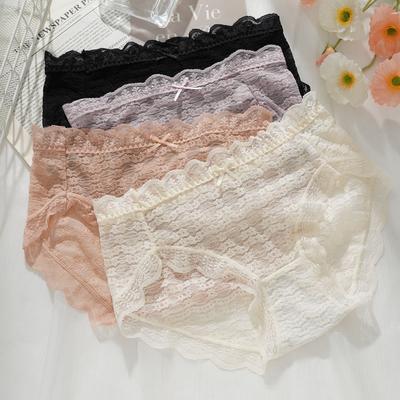 Dámske sexi čipkované nohavičky s výrezmi priehľadné nohavičky dámske priedušné spodné nohavičky