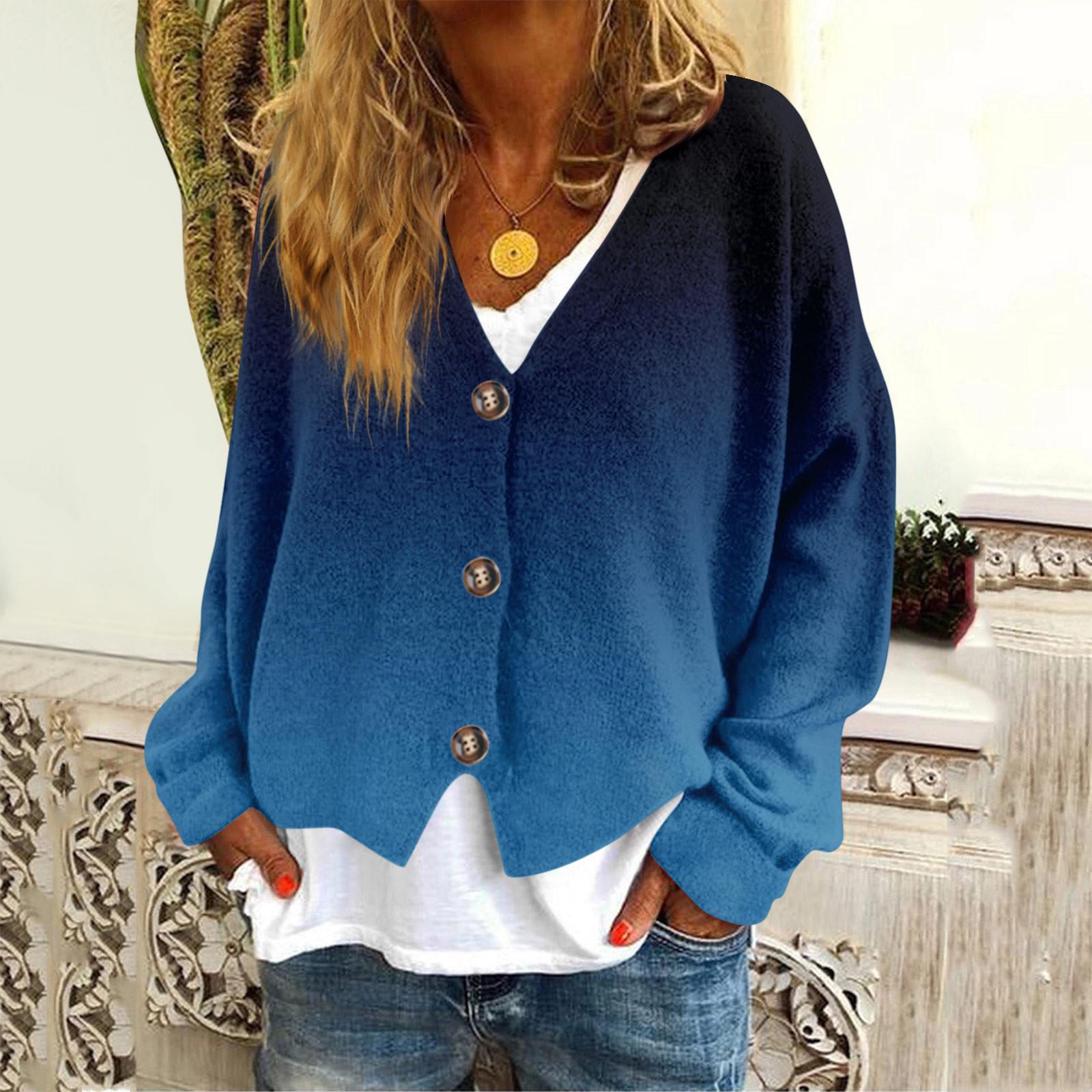 

Женская мода с длинным рукавом, рождественский принт «Снеговик-снежинка», куртка, кардиган L темно-синий