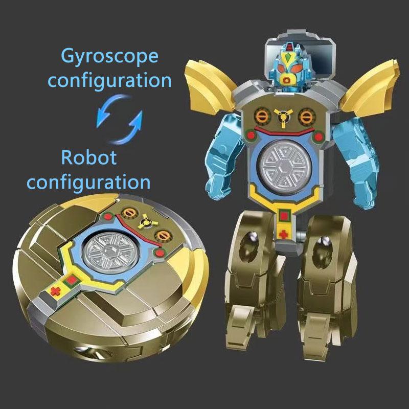 Robot Transformation Fidget Hand Spinner Gyro Funny Deformation Action Figure Stress Relief Finger Toy For Kids Gift