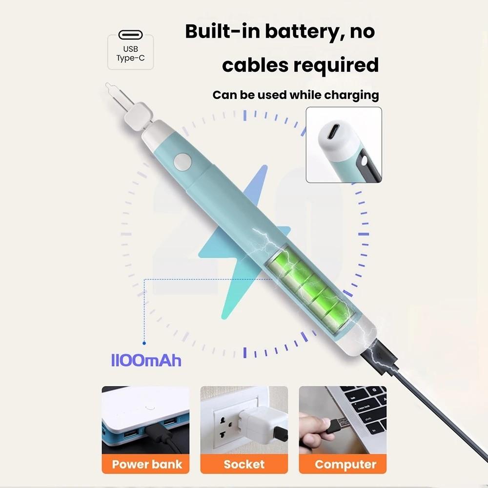 560-600 Celsius Wireless Cautery Pen Cordless USB Soldering Iron Kit  Thread Zapper Burner Tool