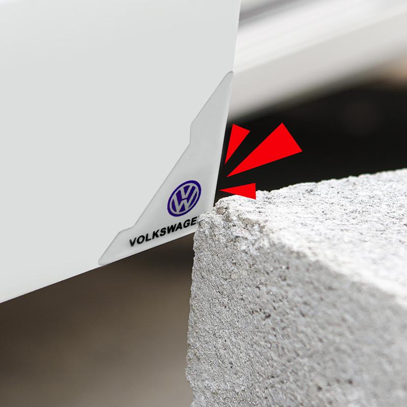 For Volkswagen 2/4pcs Car Door Corner Transparent Protective Stickers for VW Rline GTl R Golf 7 Polo Tiguan Passat Jetta Lavida Touran R32 MK4 EN1