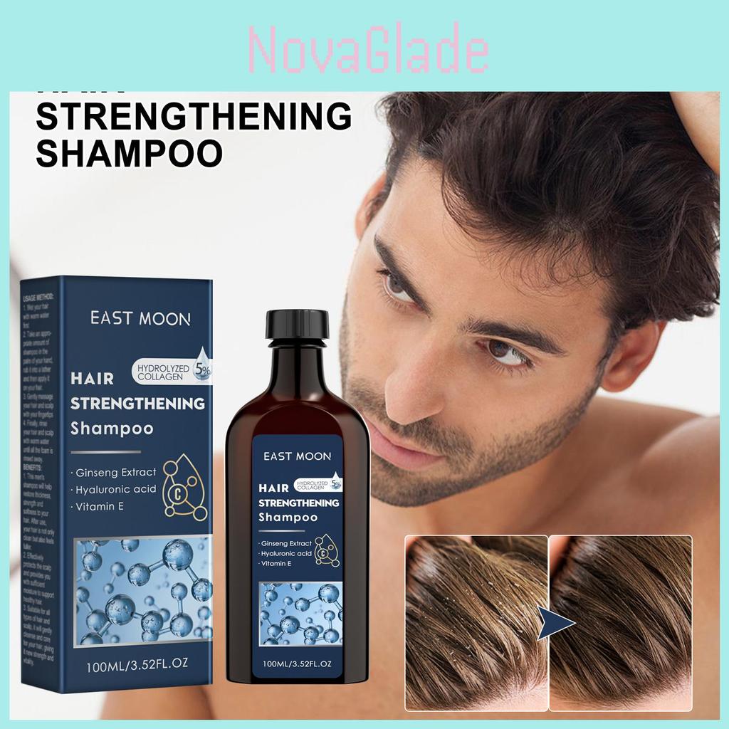 East Moon Men's Shampoo Deep Cleansing Nourishing Roots Anti Hair Loss Strengthening And Thickening Formula 100ml