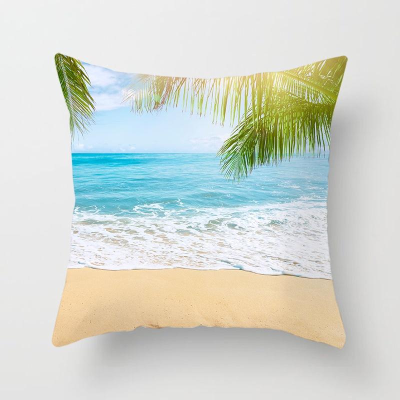 Putetrekk i serien Strandlandskap Hjemmekontordekorasjon Putetrekk