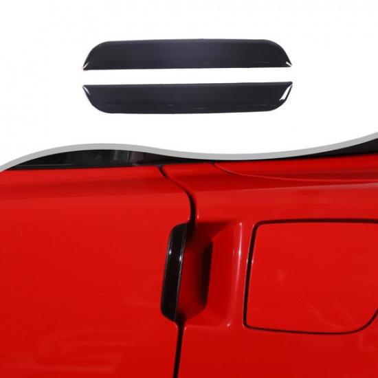 Glossy Piano Black 4PCS Outer Door Handle Panel Sticker For Corvette C6 2005-13