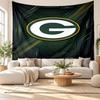 Green Bay Packers Wall Tapestry, Soft Fabric Wall Hanging, Decorative Backdrop For Bedroom Home Wall Art