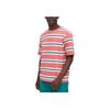 UNIQLO Striped Color Block Crew Neck Short Sleeve T-Shirt Men Tops Pink 457931-12