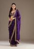 Women's Frendy Satin Silk Embroidered Saree with Unstitched Satin Silk Blouse | Sequins & Jari Dori Wedding Party Saree