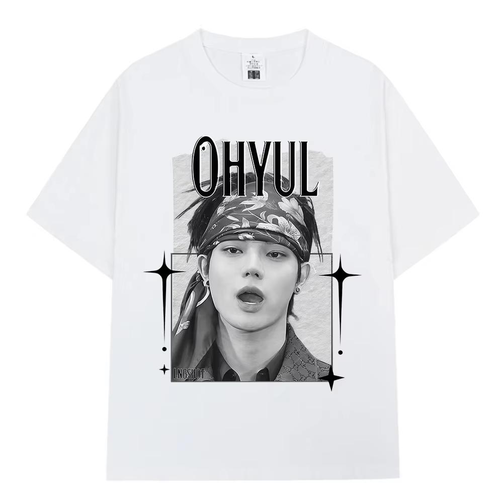 Korean Kpop Hip Hop Group Lngshot T Shirt Men's Women Clothing Fashion Oversized Cotton Casual Short Y2k Short Sleeves Classic
