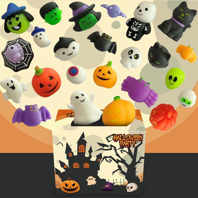 Miękkie i Bezpieczne Zabawki Squishy 24 szt. Mini Halloweenowe Squishy do Redukcji Stresu