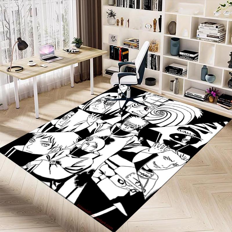 1pc Naruto Vs Itachi Clash Shadows Carpet for Playroom Bedroom Living Room Sofa Home Decor,kids Game Area Rug Non-slip Floor Mat Y723115