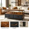 TV Lowboard with Foldable Drawers, Entertainment Center with Open Shelf, Stylish TV Table, Versatile Sideboard (Only with TV Lowboard)