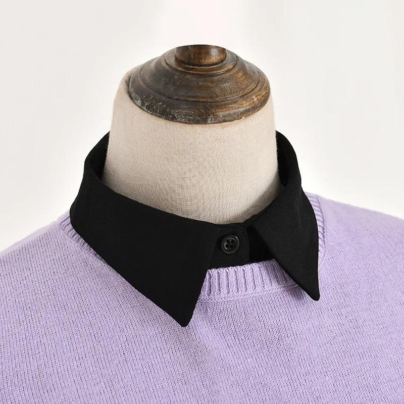 Camicia Monocolore alla Moda Colletto Finto Donna Colletti Staccabili per Uomo Collana a Revers Colletto Finto Revers Decorazione Top Blusa