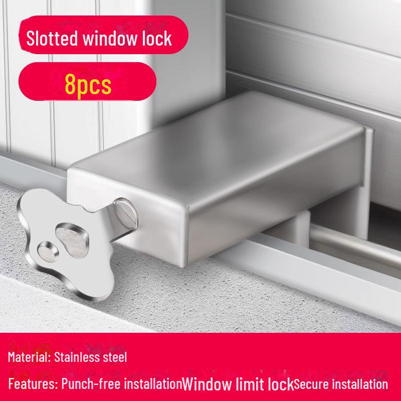 Aluminum Alloy Child Safety Lock for Sliding Windows and Doors