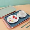 2 Packs Plastic Rectangular  Cafeteria Tray Non-Slip Fast Food Trays  Restaurant