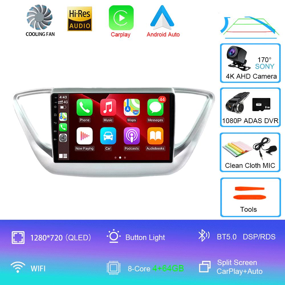 Android 14 Car Radio For Hyundai Solaris 2 2017 - 2020 Multimedia Video Player Navigation Stereo No 2din 2 Din Dvd