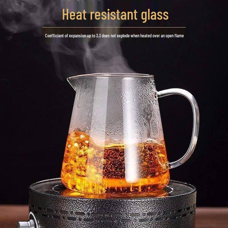 ZISIZ Heat-Resistant Glass Gongdao Cup & Tea Filter Set