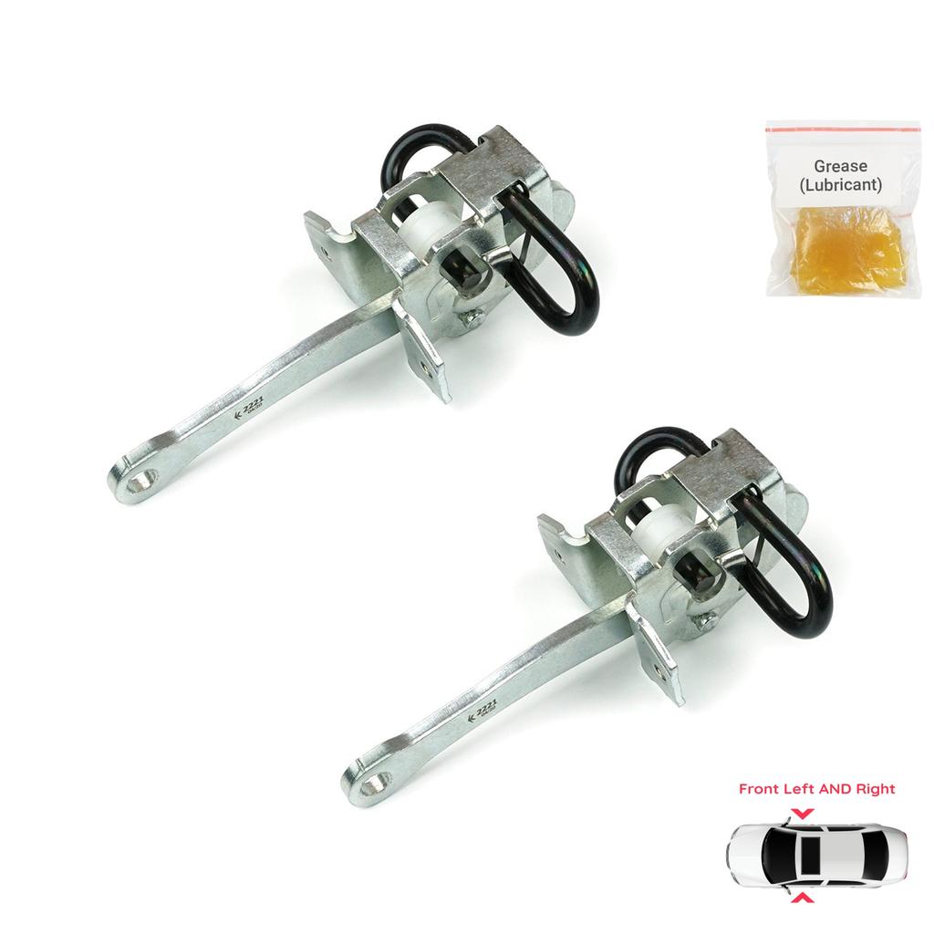 BDP1065-1 2 Pieces Front Left AND Right Door Catch Hinge Brake Stop Check Strap Limiter Lever Arm for BMW 5 Series E34 7 Series E32 51218155698