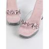 Fashionable Sexy Car Model Fashionable Transparent Nightclub Thick Heel Crystal Square Head 12CM Rhinestone Sandals LFD-1987-Q5