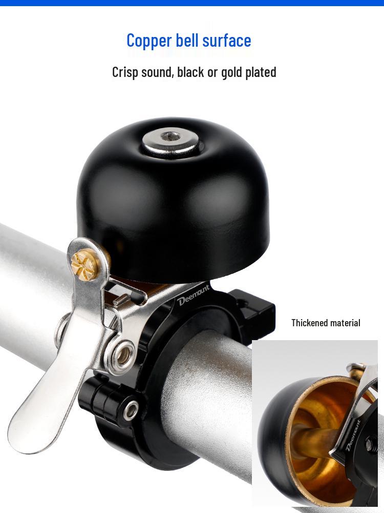 Retro Copper Bell for Folding & Mountain Bikes - Silk Flower Design