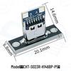 USB-C Female Port with Mounting Plate for DIY Keyboard/Charger Cable Modification