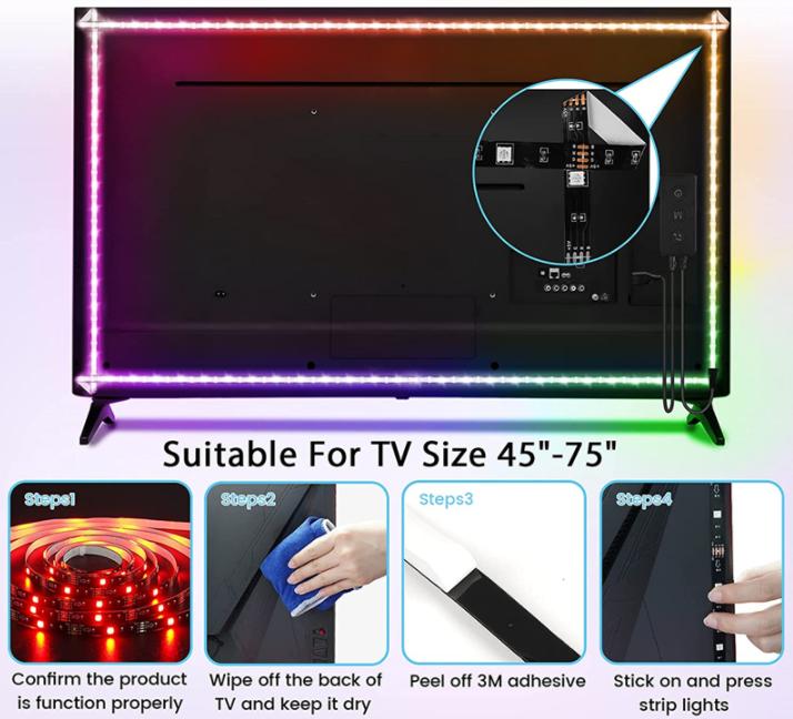 Светодиодная лента DC 5V USB 1 метр 5050 Водонепроницаемая RGB LED подсветка Гибкая 50 см 1 м 2 м добавить 3 17-клавишный пульт для подсветки телевизора