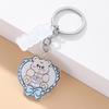 Flower Butterfly Heart Keychains Cartoon Pendant Keyring Handbag Charm Pendant
