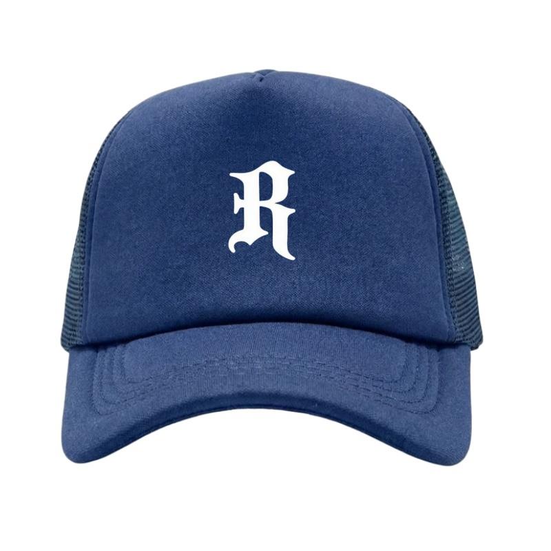 Letter R Printed Adjustable Baseball Cap Classic Snapback Dad Hat Breathable Mesh Hat Golf Fishing Outdoor Sun Cap