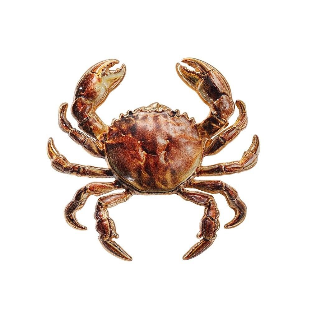 Metal Metal Pin 3D Relief Lapel Pin Gift Idea Crab Brooch Hats