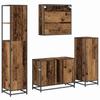 Bathroom Furniture Set with Drawers 4 pcs Reclaimed Wood Effect Particleboard